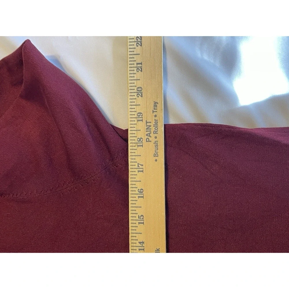 Pendleton Mock Neck Sweater Women's‎ Large Maroon Silk Blend Pullover